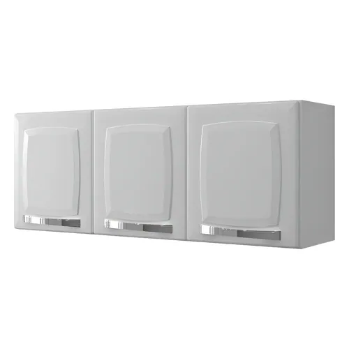 Armário Aéreo de Cozinha Branco Itatiaia 3 Portas Rose