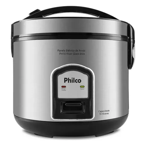 Panela de Arroz Elétrica Philco PH10 Visor Glass 10 Xícaras