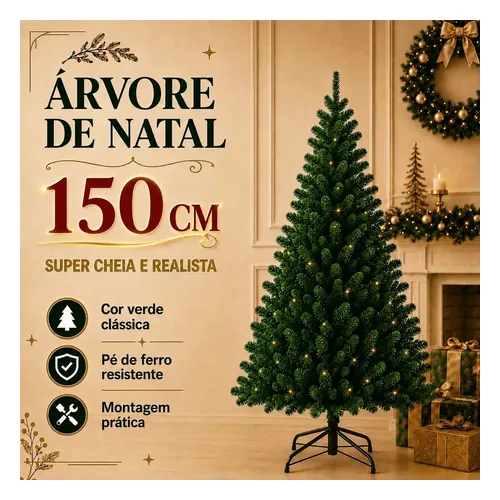 Árvore de Natal Taira Home Alemã 1,50 m