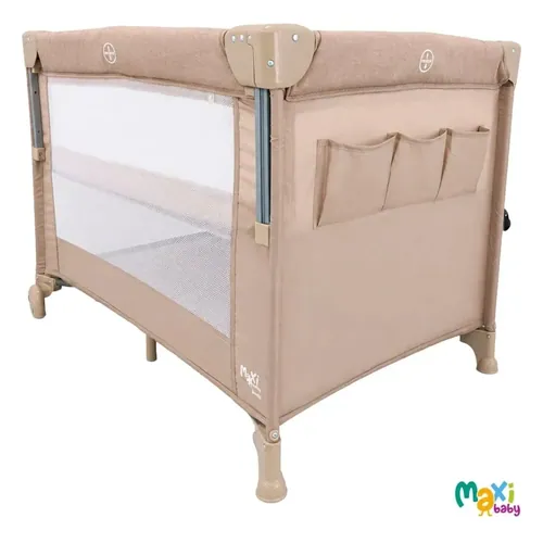 Berço Portátil Maxi Baby Buddy 3 em 1, bege