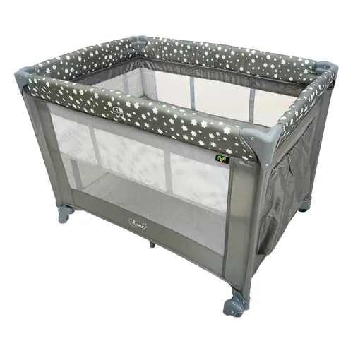 Berço Portátil Maxi Baby Lune 2 em 1, cinza