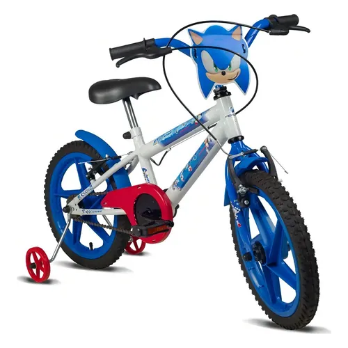 Bicicleta Infantil Verden Sonic Aro 16 com Rodinhas