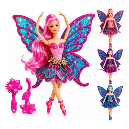 Boneca Bailarina Fada Articulada 30 cm Petite Flô Bailarina Colors