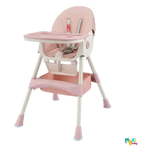 Cadeira de Alimentação Maxi Baby Cherry 2 em 1, rosa