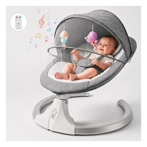 Cadeira de Balanço Elétrica Flybb DDYY08, cinza