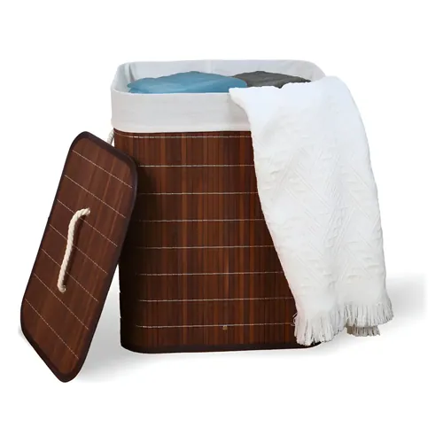 Cesto de Roupa Kontuz de Bambu 50 L