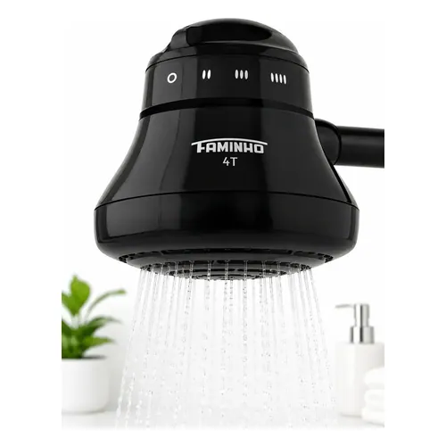 Chuveiro Elétrico Fixo Fame Faminho 4T 5400W Preto