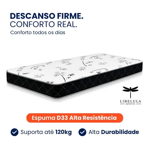 Colchão Solteiro Libélula Confort Max D33 88 x 188 x 12 cm