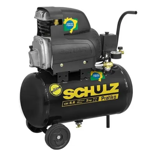 Motocompressor Schulz Pratiko CSI 8,6/25, 2 hp, reservatório de 25 L