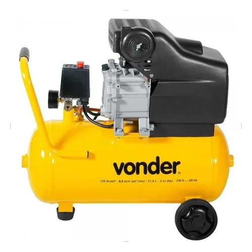 Motocompressor Vonder MCV 216, 2 hp, reservatório de 21,6 L