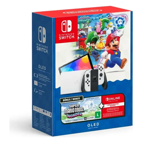 Console Nintendo Switch OLED, 64 GB, pacote Super Mario Bros. Wonder