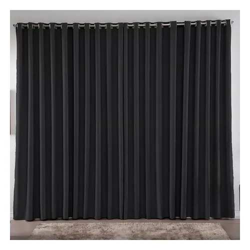 Cortina Blackout Casa Laura em Tecido 2 x 1,8 m Preta