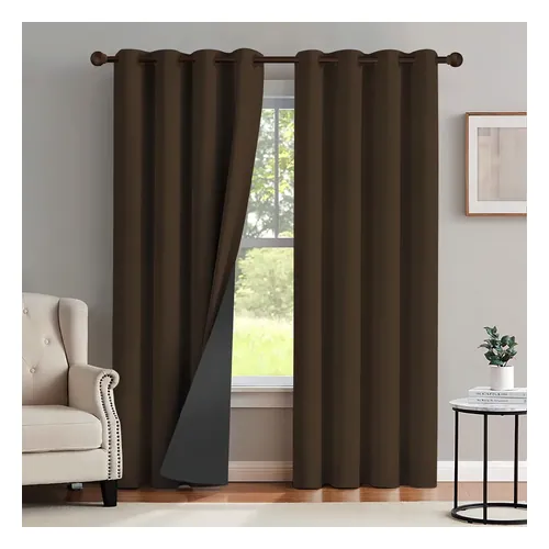 Cortina Blackout Nossa Casa Enxoval em PVC 2,8 x 2,3 m Marrom