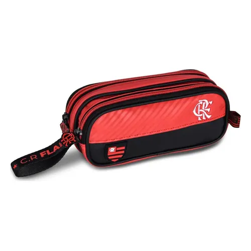 Estojo Escolar C.R. Flamengo 2 Níveis Vermelho