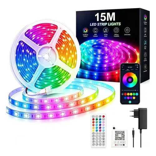 Fita de LED BYSL RGB Bluetooth 15 m 3535