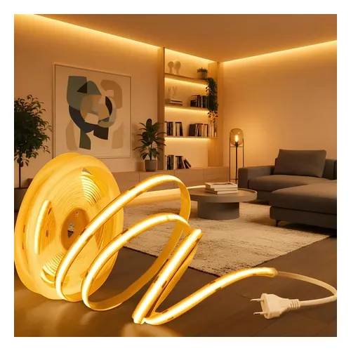 Fita de LED Maffacioli COB 10 m branco quente direto na rede