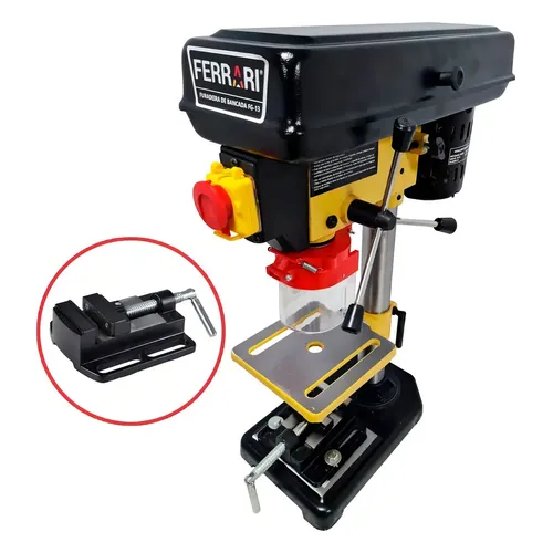 Furadeira de Bancada Ferrari FG-13 com morsa (FG13CM), mandril 1/2", 350 W
