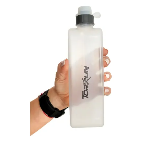 Garrafa Squeeze Toprun 350 ml Curva Transparente BPA Free