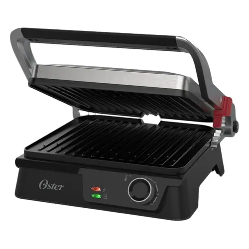 Grill elétrico multiuso Oster OGRL610 inox e preto fechado