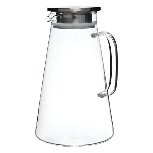 Jarra de Vidro Borossilicato com Tampa de Inox 1,8 L