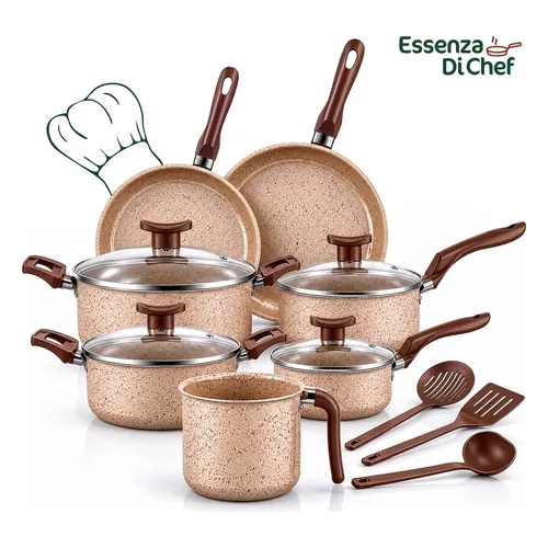 Jogo de Panelas Antiaderente Essenza Di Chef 10 Peças Bianco