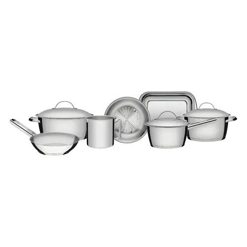Jogo de Panelas Tramontina Allegra Aço Inox 7 Peças