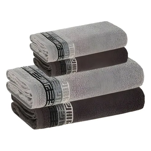 Jogo de Toalhas Karsten Bosco 4 Peças Fio Cardado 340 g/m²