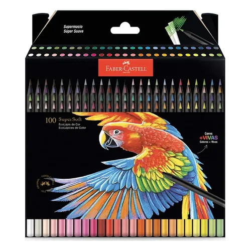 Lápis de Cor Faber-Castell Supersoft 100 Cores