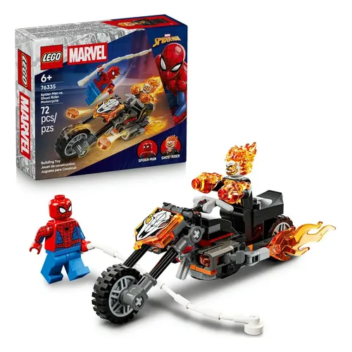 LEGO Marvel Homem-Aranha vs. Motoqueiro Fantasma com Motocicleta 76335