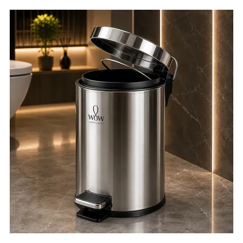 Lixeira Inox 5 L com Pedal e Balde Removível Wow World of Wonders