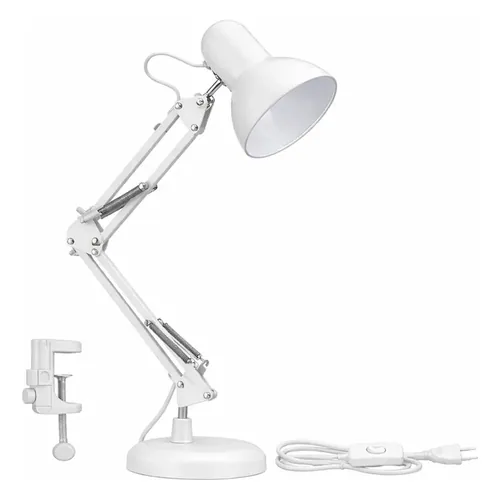 Luminária de Mesa Bravvi Articulável Bivolt Branca