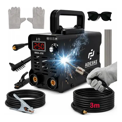 Máquina de Solda Inversora Adeske MMA01, 250 A, com visor digital