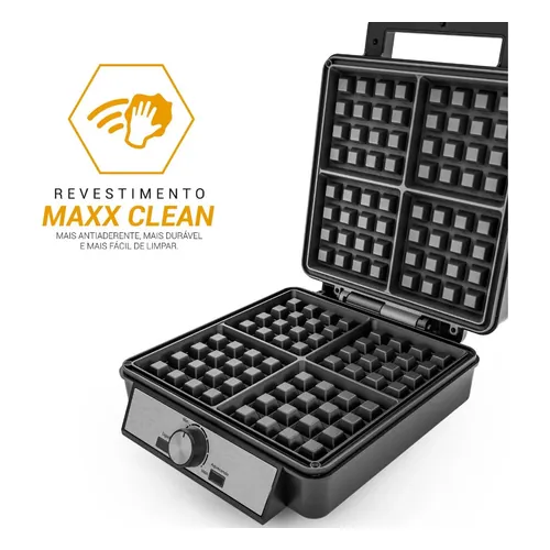 Máquina de waffle Philco PWM04A preta
