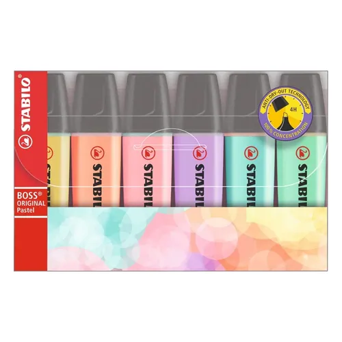 Marca-Texto Stabilo Boss Pastel 6 Cores