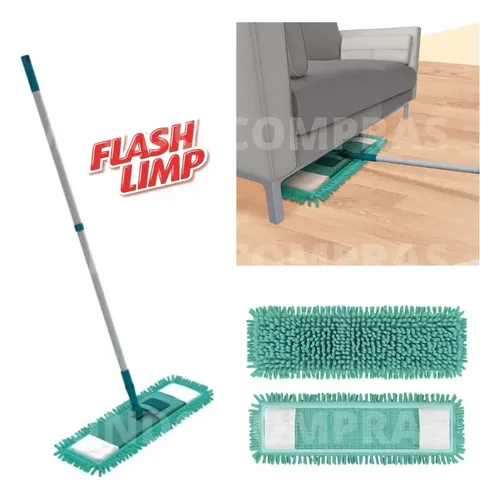 Mop Plano 3 em 1 Flash Limp com Cabeça Giratória