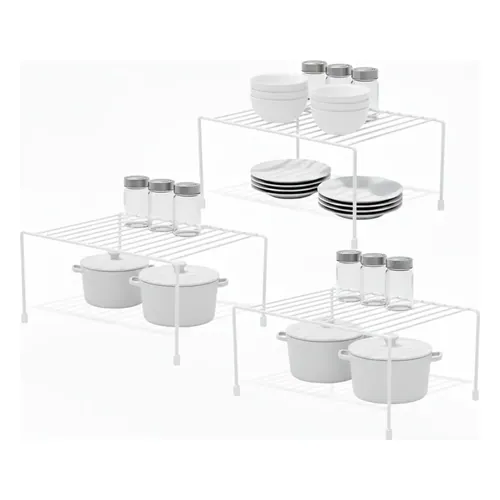 Kit 3 Organizadores de Armário Prateleira Casa Ecom Branco