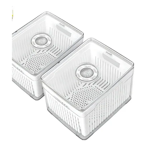 Kit 2 Cestos Organizadores de Geladeira Amobox 4 L