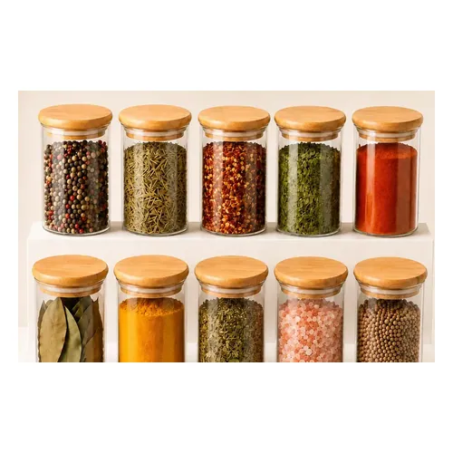 Porta-Temperos Ame Cozinha Bambu com 10 Potes