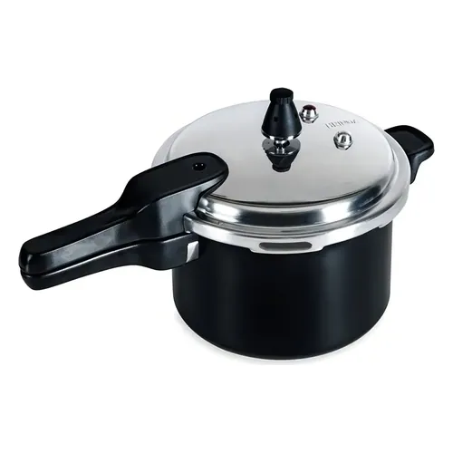 Panela de Pressão Brinox Ceramic Life Super 4,2 L Fechamento Externo Indução Preta