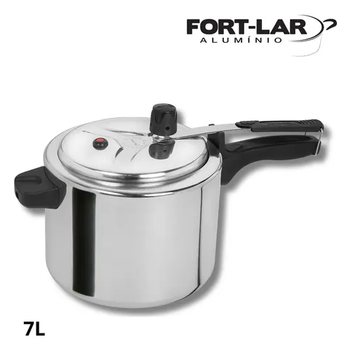 Panela de Pressão Fort-lar 7 L Alumínio Polido 70 kPa
