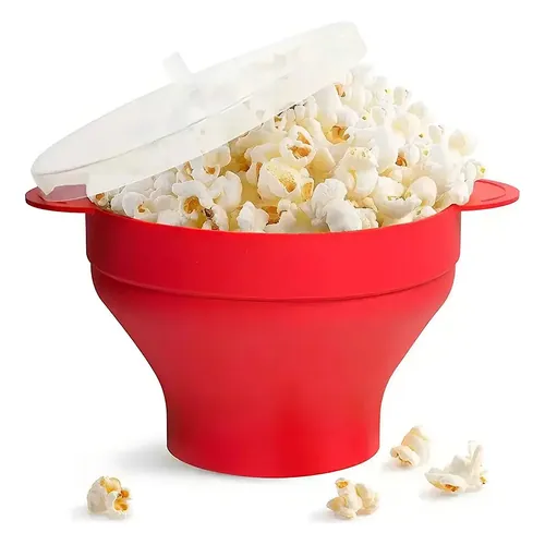 Pipoqueira de Silicone para Micro-ondas Mori Pop 2,5 L MR1110 Vermelha