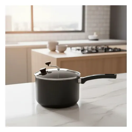 Panela de Pipoca Profissional RL 4 L Antiaderente Tampa de Vidro Preta