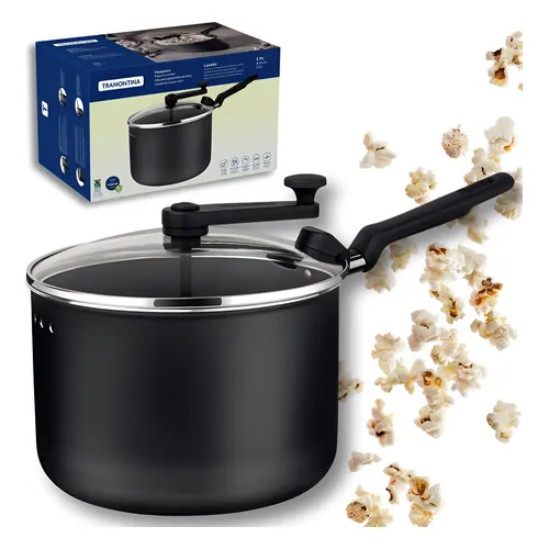 Panela Pipoqueira Tramontina Loreto Starflon Max 3,5 L Antiaderente Grafite