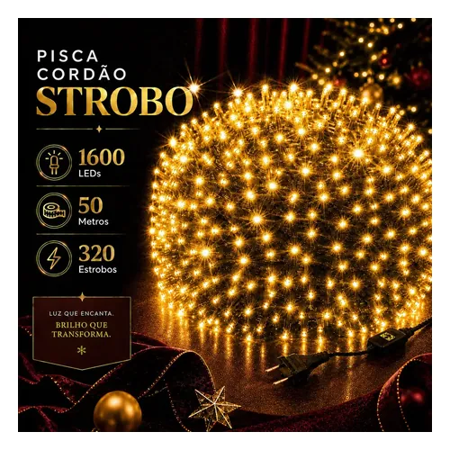 Cordão Strobo Dekasa 1600 LEDs de 50 m