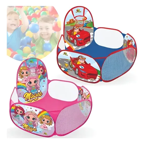 Piscina de Bolinhas Art Brink com Cesta de Basquete Retrátil 90 cm