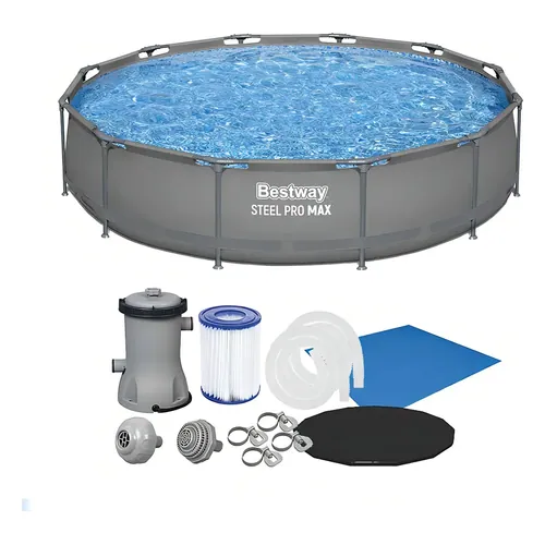 Piscina Estrutural Bestway Premium 561SU Circular 6.473 L com Filtro e Capa