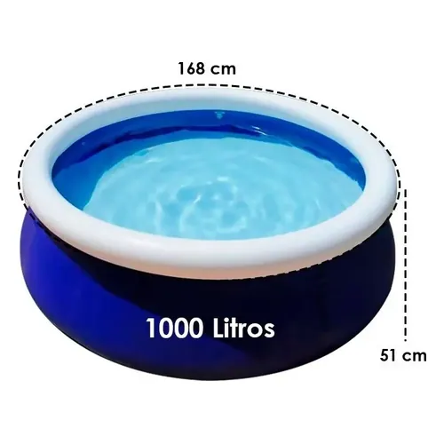 Piscina Inflável Sun Way Redonda 1.000 L 1,68 m x 51 cm