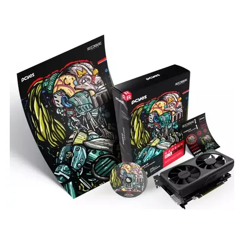 Placa de vídeo Pcyes Radeon RX 550 4 GB, com duas ventoinhas