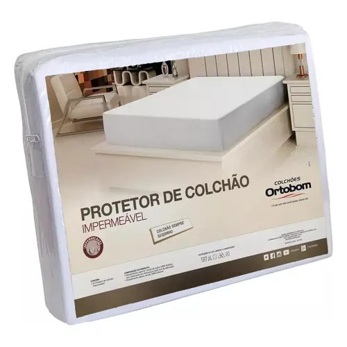 Protetor de Colchão Ortobom Solteiro Impermeável 188 x 88 cm