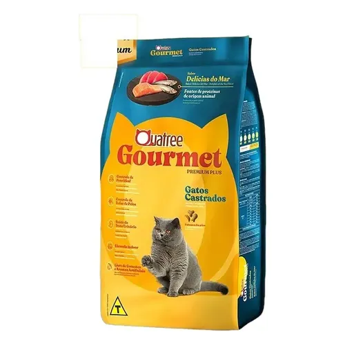 Ração Quatree Gourmet Gatos Castrados Delícias do Mar 10,1 kg